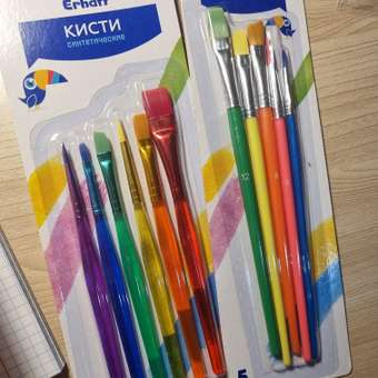 Кисть Erhaft 5 шт. (синтетика): отзыв пользователя ДетМир
