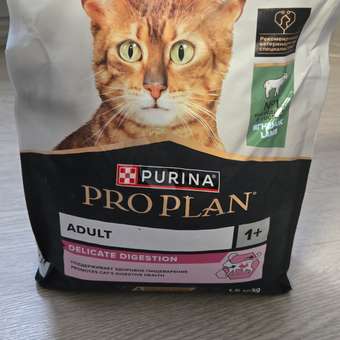 Корм сухой для кошек PRO PLAN 1.5кг с ягненком с чувствительным пищеварением: отзыв пользователя. Зоомагазин Зоозавр