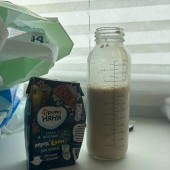 Кашка ФрутоНяня молочная гречневая с яблоком 0,2 л с 6 месяцев: отзыв пользователя ДетМир