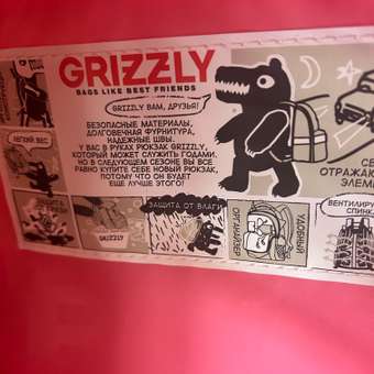 Ранец Grizzly для девочки: отзыв пользователя Детский Мир