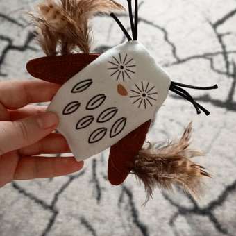 Игрушка для кошек Barbaks Белая сова с лавандой перьями и кошачьей мятой Белая 13.5*9.5см: отзыв пользователя. Зоомагазин Зоозавр