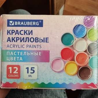Краски акриловые Brauberg 12 цв.: отзыв пользователя Детский Мир
