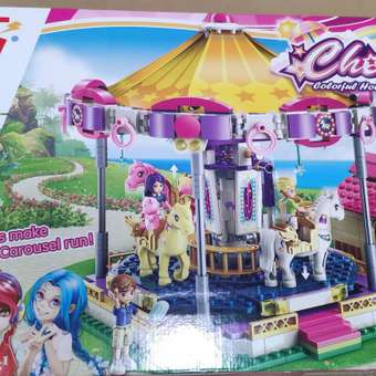 Конструктор QMAN Розовый мир Карусель в парке 646 дет.: отзыв пользователя Детский Мир