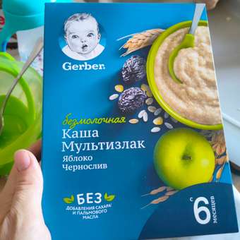 Каша безмолочная Gerber мультизлаковая чернослив-яблоко 180г с 6месяцев: отзыв пользователя ДетМир