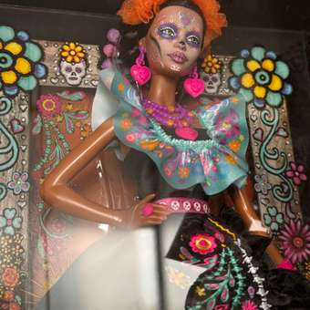 Кукла модельная Barbie Signature Dia De Muertos Барби чёрно-голубой: отзыв пользователя Детский Мир