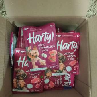 Корм для собак Harty 85г кусочки мясное ассорти в желе: отзыв пользователя. Зоомагазин Зоозавр