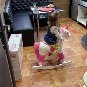 Качалка BabyGo Единорог лошадка белый: отзыв пользователя ДетМир