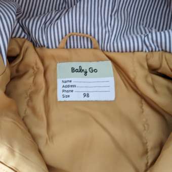 Куртка BabyGo: отзыв пользователя Детский Мир