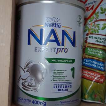 Смесь NAN 1 кисломолочный 400г с 0мес: отзыв пользователя Детский Мир