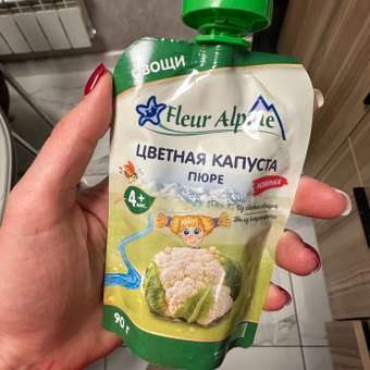 Пюре Fleur Alpine Цветная капуста с 4 мес 90 г: отзыв пользователя Детский Мир