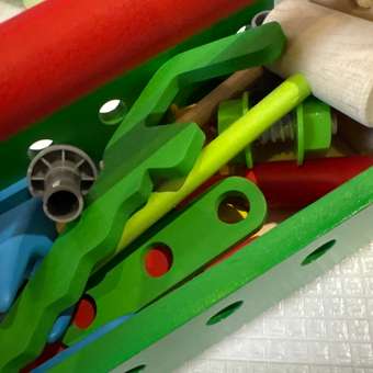 Конструктор Alatoys Ящик инструментов деревянный 19 дет.: отзыв пользователя Детский Мир