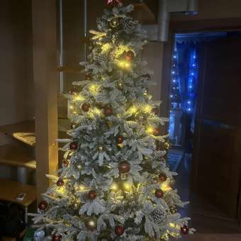 Елка искусственная BINOSHE Saint Paul заснеженная с шишкой 210 см: отзыв пользователя Детский Мир