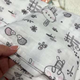 Пелёнка Daisy Зайчик с щечками муслин 130х130 см: отзыв пользователя Детский Мир