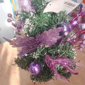 Ёлка Зимнее волшебство декор «Зимний лес» 17х27 см сиреневый: отзыв пользователя Детский Мир