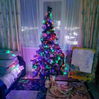 Светодиодная гирлянда Uniglodis Разноцветная 15 м: отзыв пользователя Детский Мир