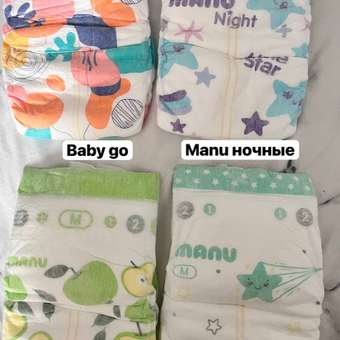 Подгузники MANU ночные M (6-11 кг) 19 шт.: отзыв пользователя ДетМир