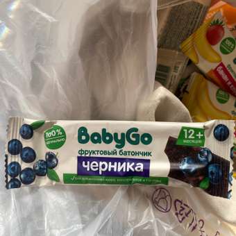 Батончик фруктовый BabyGo с черникой 25 г с 12месяцев: отзыв пользователя Детский Мир