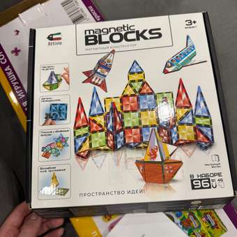 Конструктор Attivio Крепость магнитный 96 дет.: отзыв пользователя Детский Мир