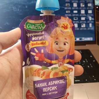 Пюре Маленькое счастье Банан-абрикос-персик с 6 мес 85 г: отзыв пользователя Детский Мир