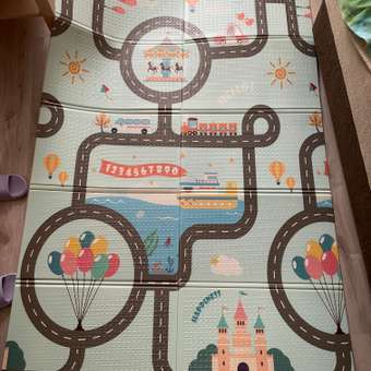 Детский складной коврик Mamagoods Город и зверята 120 x 180 см 1 шт.: отзыв пользователя Детский Мир