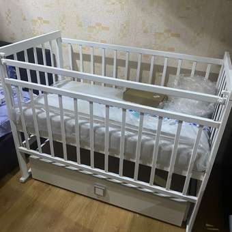 Детская кроватка Babyton прямоугольная, поперечный маятник (белый): отзыв пользователя ДетМир