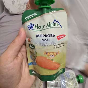 Пюре Fleur Alpine Морковь с 4 мес 90 г: отзыв пользователя ДетМир