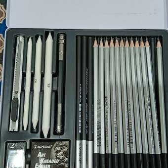 Набор ACMELIAE для рисования скетчинга 22 предмета в металлическом футляре: отзыв пользователя Детский Мир