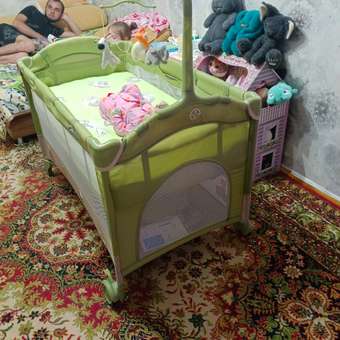 Манеж кровать Babyton Dreamy Green: отзыв пользователя Детский Мир