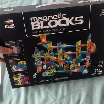 Конструктор Attivio Горки магнитный 110 дет.: отзыв пользователя Детский Мир