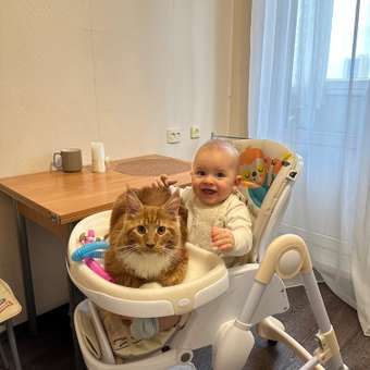 Стульчик для кормления Babyton Happy Animals Beige классический: отзыв пользователя ДетМир