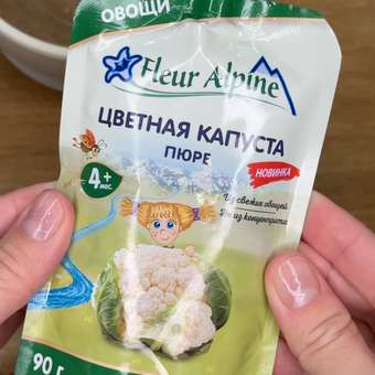 Пюре овощное Fleur Alpine Цветная капуста 90г с 4месяцев: отзыв пользователя ДетМир