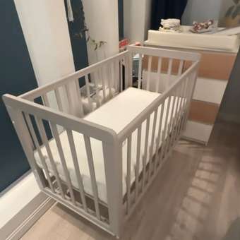 Детская кроватка Sweet Baby прямоугольная, продольный маятник (серый, белый): отзыв пользователя Детский Мир