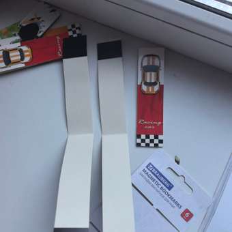 Магнитная закладка Юнландия Race Cars 6 шт.: отзыв пользователя Детский Мир