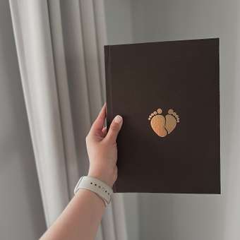 Фотоальбом-дневник Moms Book Первый альбом малыша. Темно-коричневый. Бьёрн. Универсальный. Текстиль: отзыв пользователя Детский Мир