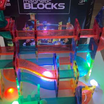 Конструктор Attivio Горки магнитный 110 дет.: отзыв пользователя Детский Мир