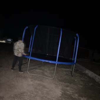 Батут каркасный Perfetto Sport с защитной сеткой синий: отзыв пользователя Детский Мир