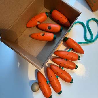 Игрушка Mag Wood шнуровка Морковки Бусы: отзыв пользователя Детский Мир