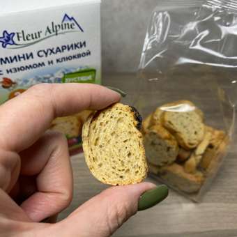 Сухарики Fleur Alpine Органик мини изюм-клюква 100г с 3лет: отзыв пользователя ДетМир