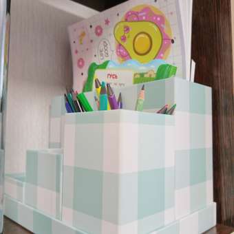 Подставка канцелярская FUTURINO Home мятная клетка: отзыв пользователя Детский Мир