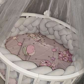 Комплект постельного белья Lemony kids в овальную кроватку Chia Серый 3 предмета: отзыв пользователя Детский Мир