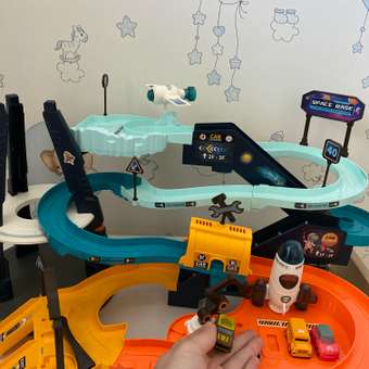 Трек SHARKTOYS Марсианская база 4 машинки НЛО: отзыв пользователя Детский Мир