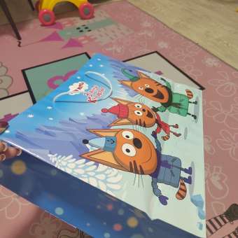 Пакет подарочный ND PLAY Три кота Зимние каникулы новогодний 40*30см 313892: отзыв пользователя Детский Мир