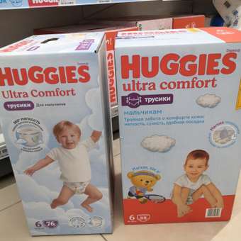 Трусики Huggies Ultra Comfort для мальчиков 6 (15-25) 76 шт.: отзыв пользователя ДетМир