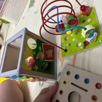 Игрушка CASTLELADY сортер 10 в 1 развивающий бизиборд: отзыв пользователя Детский Мир