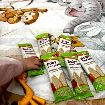 Печенье рисовое Baby two teeth со вкусом яблока и тыквы: отзыв пользователя Детский Мир