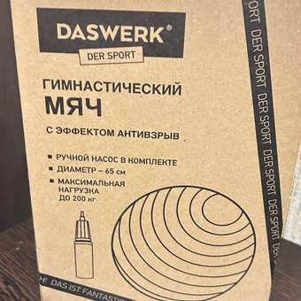 Фитбол DASWERK розовый 65 см: отзыв пользователя Детский Мир