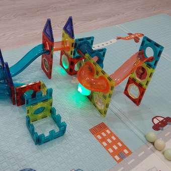 Конструктор PELICAN HAPPY TOYS магнитный 87 дет.: отзыв пользователя Детский Мир