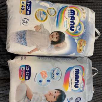 Трусики MANU Premium XL (12-17 кг) 48 шт.: отзыв пользователя ДетМир