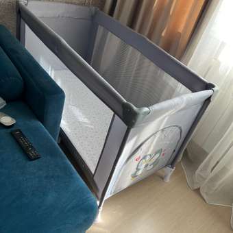 Манеж кровать JOVOLA I-Travel 1 уровень серый: отзыв пользователя Детский Мир