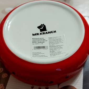Миска для кошек Mr.Kranch Рыбки 300мл Красный-Белый: отзыв пользователя. Зоомагазин Зоозавр